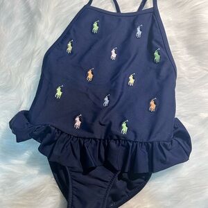 Polo Ralph Lauren One Piece Swimsuit Baby Girl Size 12 Months